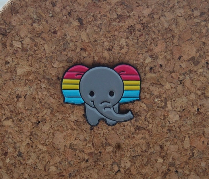 Celebrate Pride with the Pansexual Elephant Hard Enamel Pin!