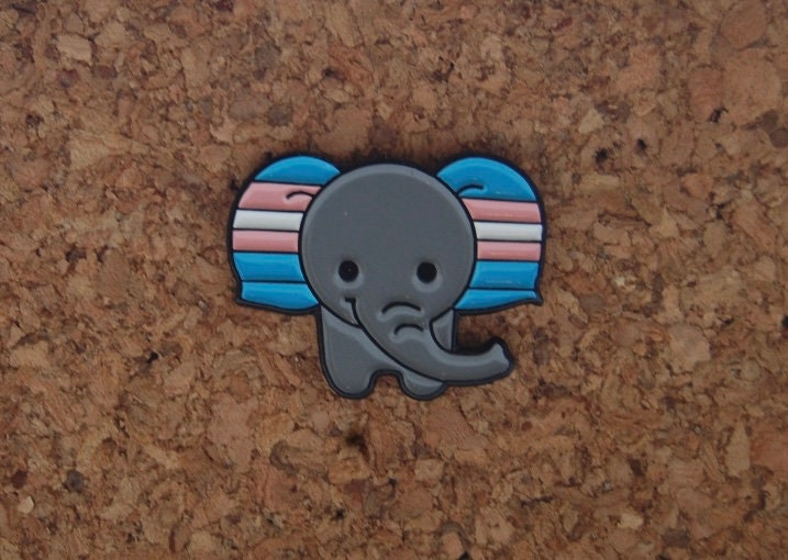 Stand Tall for Equality with Our Transgender Elephant Hard Enamel Pin!