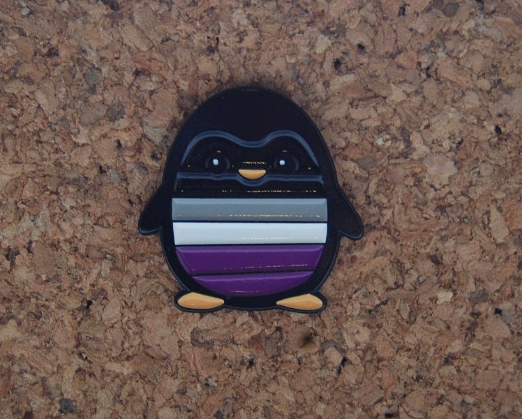 Stand Up for Equality with Our Adorable Asexual Penguin Enamel Pin!