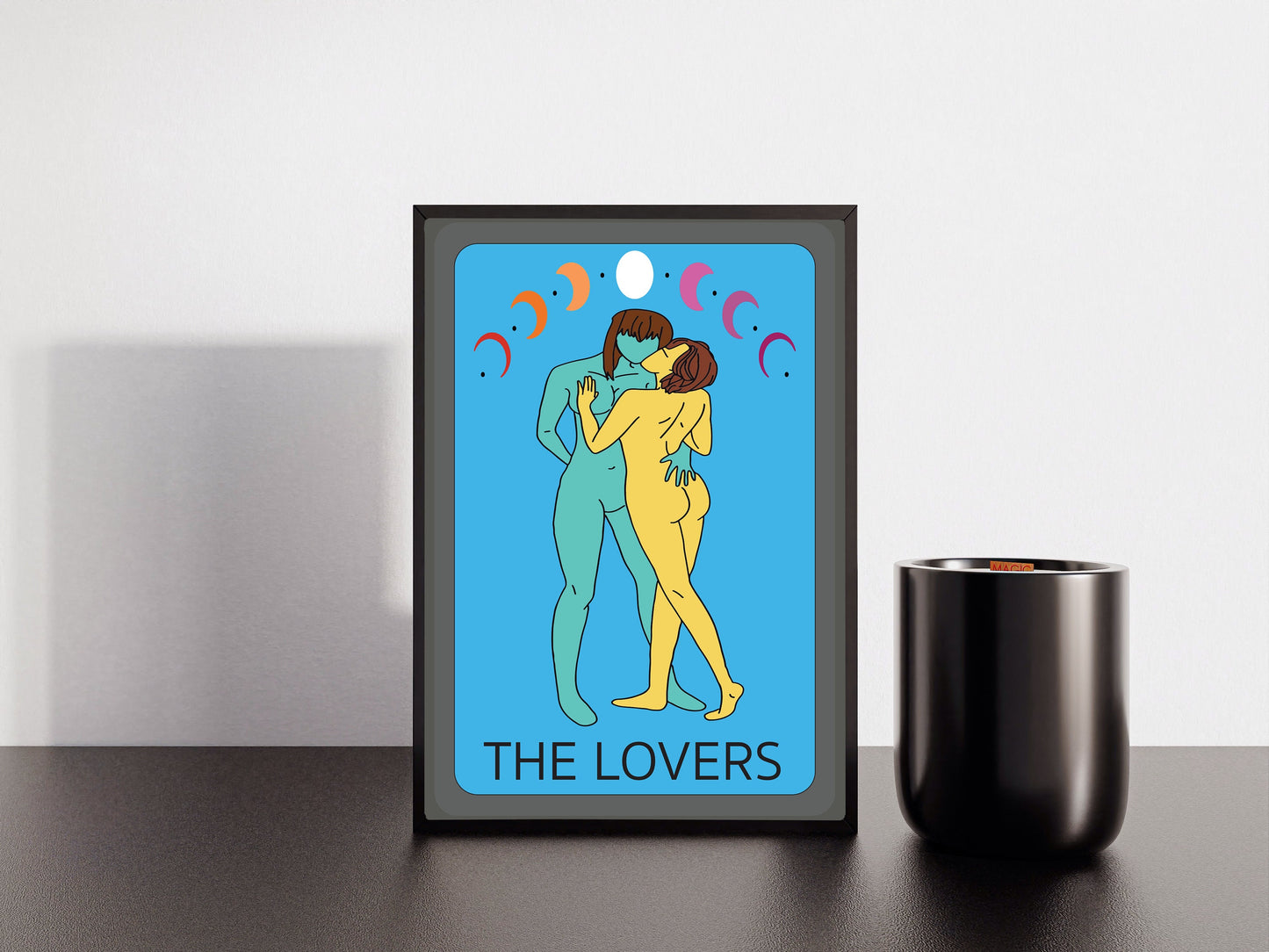 Enchanting Lovers Tarot Card Print - LGBTQ+ Edition