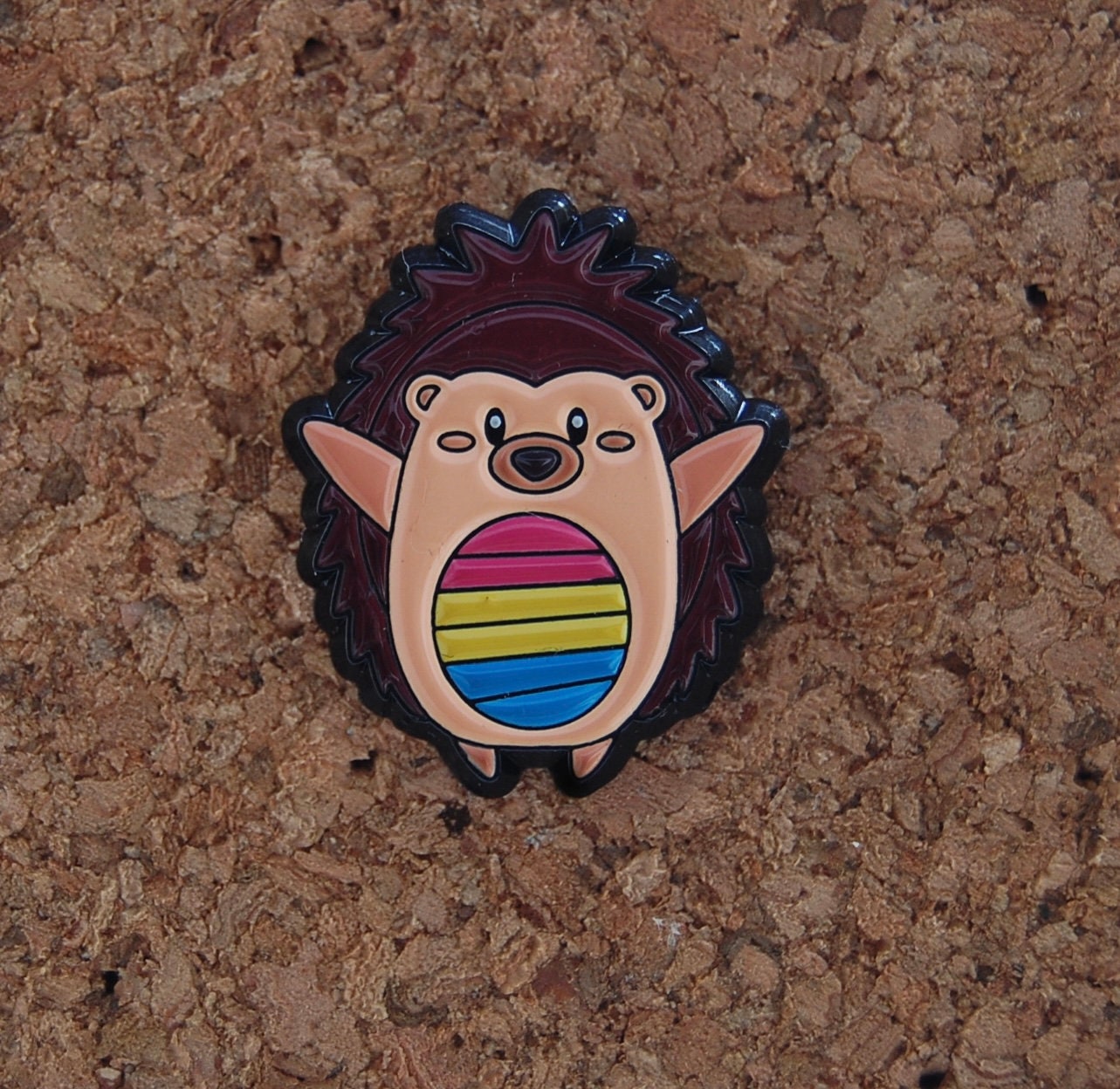 Stand Up for LGBT+ Rights with Our Pansexual Hedgehog Enamel Pin!