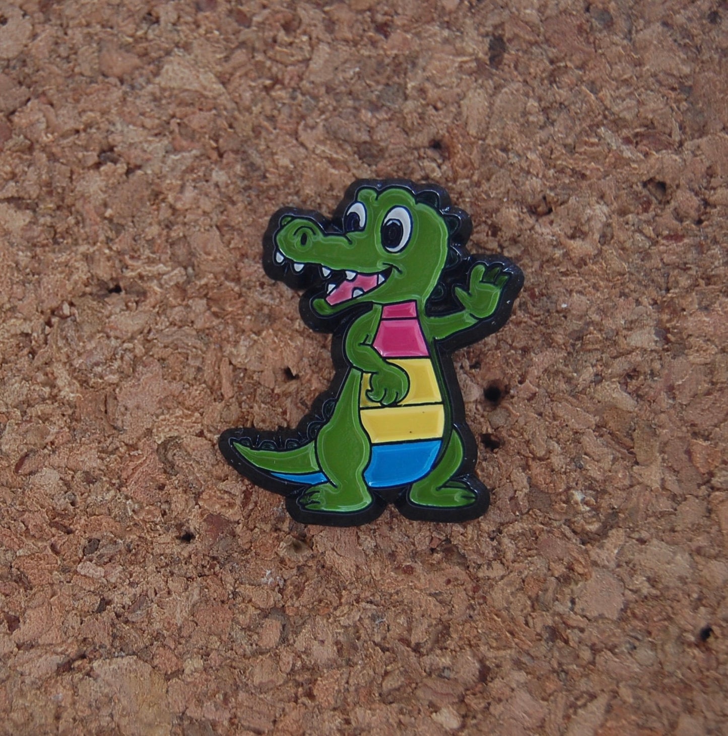 Make a Statement with Our Pansexual Crocodile Hard Enamel Pin!