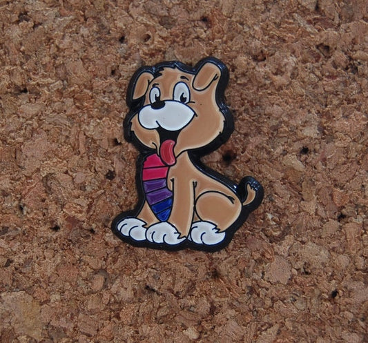 Stand Up for LGBT+ Rights with Our Bisexual Dog Enamel Pin!