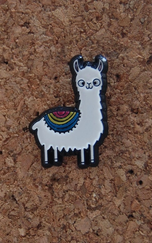 Show Your Pride with Our Pansexual Llama Enamel Pin!