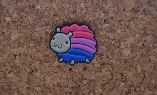 Show Your Pride with Our Bisexual Sheep Hard Enamel Pin!
