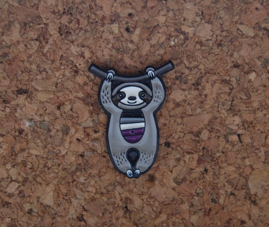 Show Your Support with the Asexual Sloth Hard Enamel Pin!