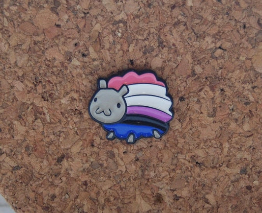 Stand for Inclusivity with Our Gender-fluid Sheep Hard Enamel Pin!
