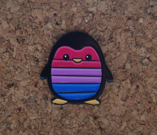 Stand Proud with Our Bisexual Penguin Hard Enamel Pin!