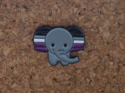 Stand Up for LGBT+ Rights with Our Asexual Elephant Enamel Pin!