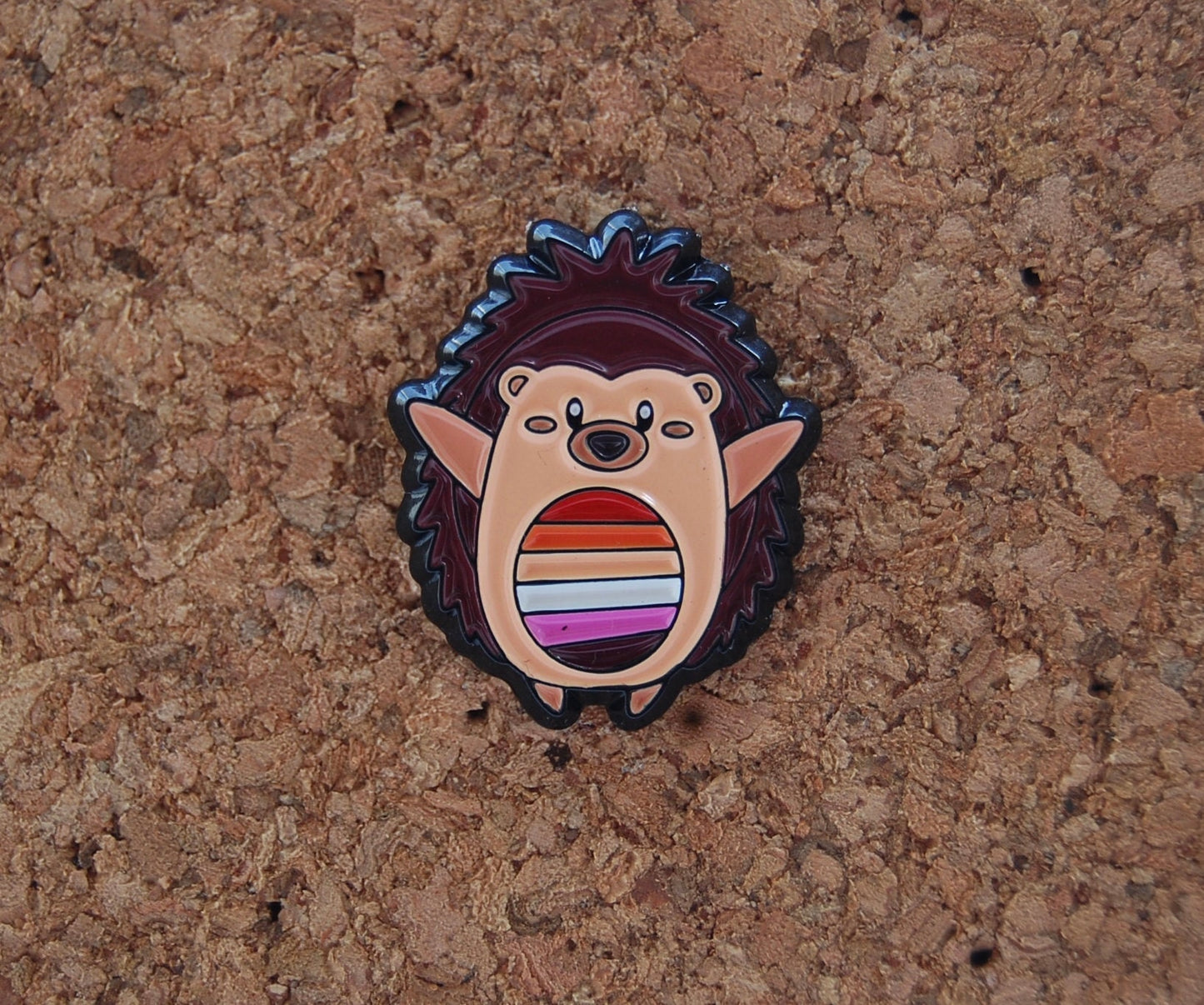 Show Your Pride with Our Lesbian Hedgehog Enamel Pin!