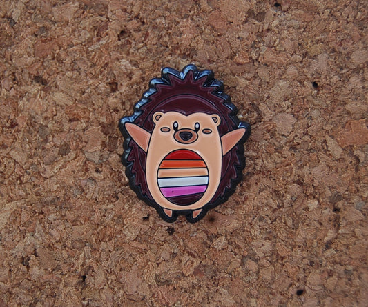 Show Your Pride with Our Lesbian Hedgehog Enamel Pin!