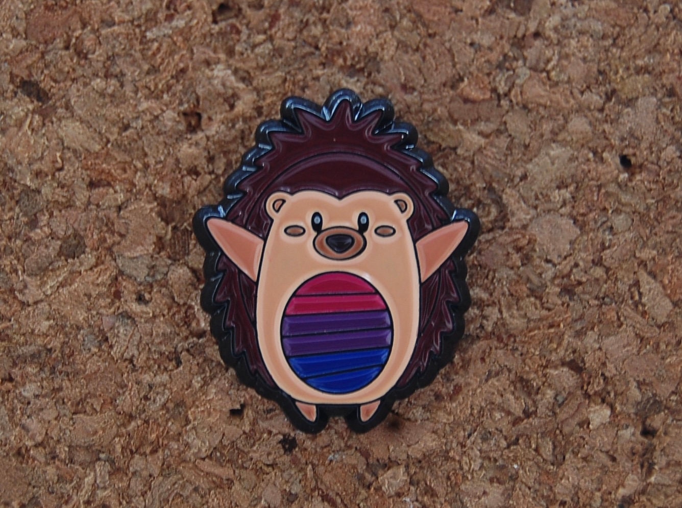 Show Your Pride with Our Bisexual Hedgehog Hard Enamel Pin!