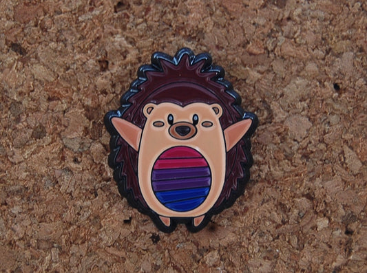 Show Your Pride with Our Bisexual Hedgehog Hard Enamel Pin!
