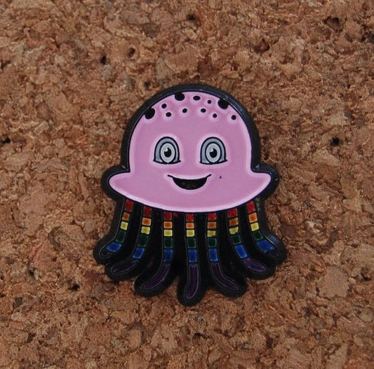Celebrate Diversity with the Rainbow Jellyfish Hard Enamel Pin!