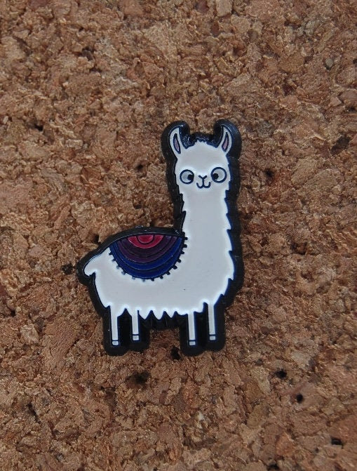 Stand Out with Our Striking Bisexual Llama Enamel Pin!