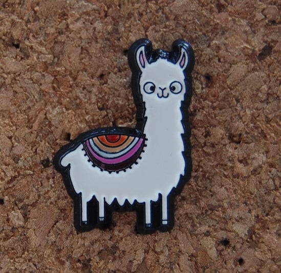 Stand Up for LGBT+ Rights with Our Lesbian Llama Enamel Pin!