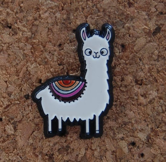Stand Up for LGBT+ Rights with Our Lesbian Llama Enamel Pin!