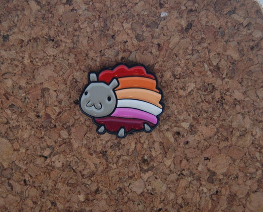 Stand Up for LGBT+ Rights with Our Lesbian Sheep Enamel Pin!