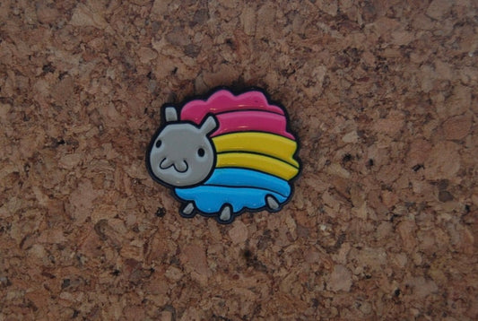 Stand Up for LGBT+ Rights with Our Pansexual Sheep Enamel Pin!