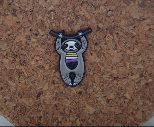 Champion Inclusivity with Our Non-Binary Sloth Hard Enamel Pin!
