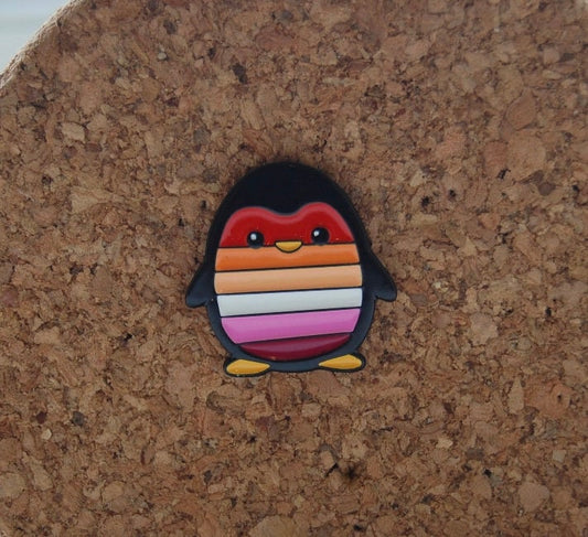 Celebrate Love with Our Lesbian Penguin Hard Enamel Pin!