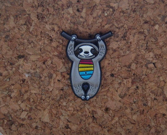 Show Your Pride with Our Pansexual Sloth Hard Enamel Pin!