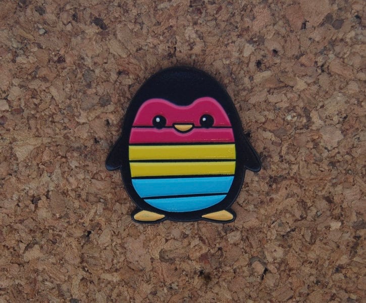 Celebrate Pansexual Pride with Our Charming Penguin Hard Enamel Pin!
