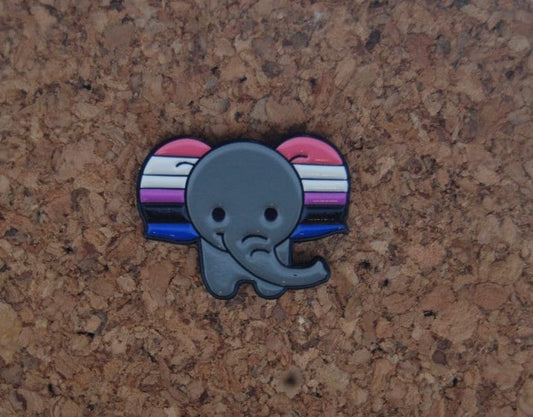 Celebrate Diversity with Our Gender-Fluid Elephant Enamel Pin!