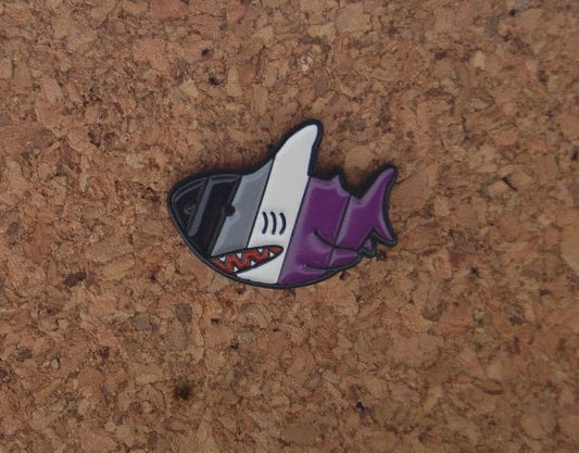 Celebrate Pride with the Asexual Shark Hard Enamel Pin!