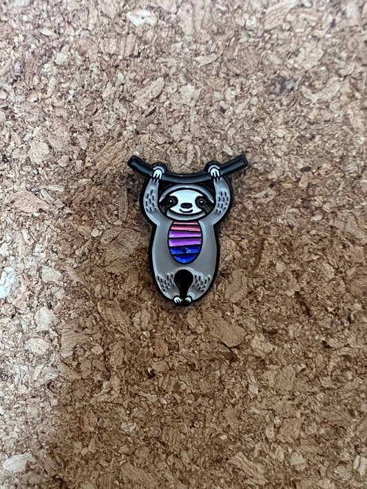 Embrace Pride with Our Bisexual Sloth Hard Enamel Pin!