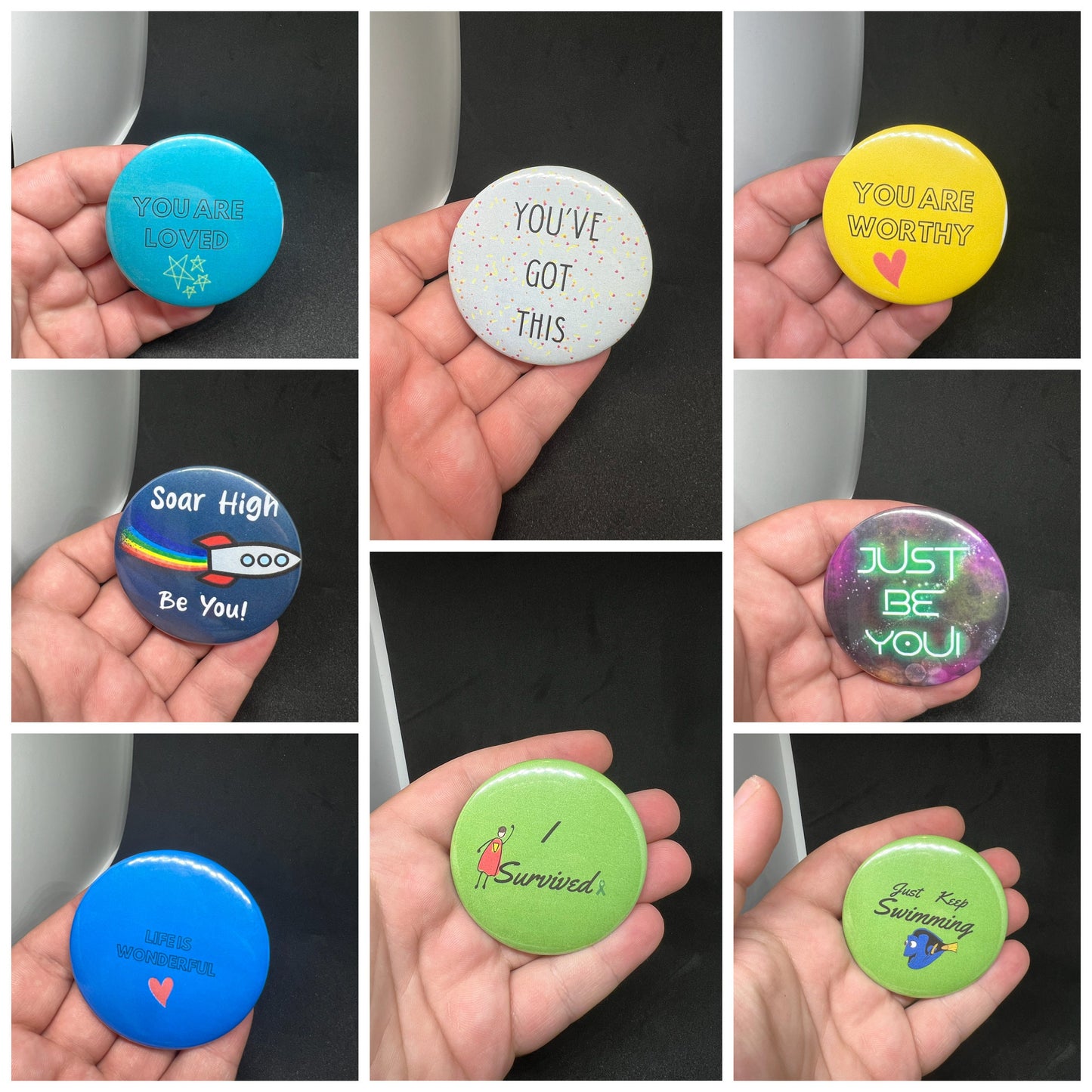 Empowering Reminder Buttons for Everyday Encouragement