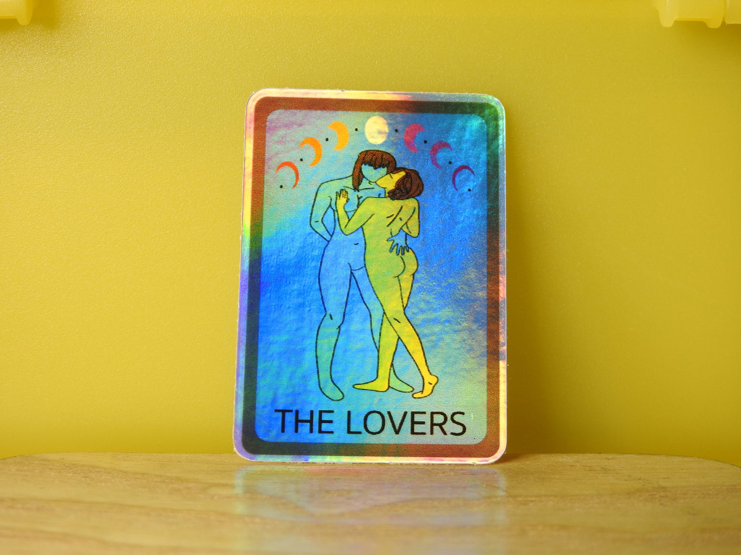 Iridescent Holographic "The Lovers" Tarot Card Stickers - Lesbian & Gay Pride