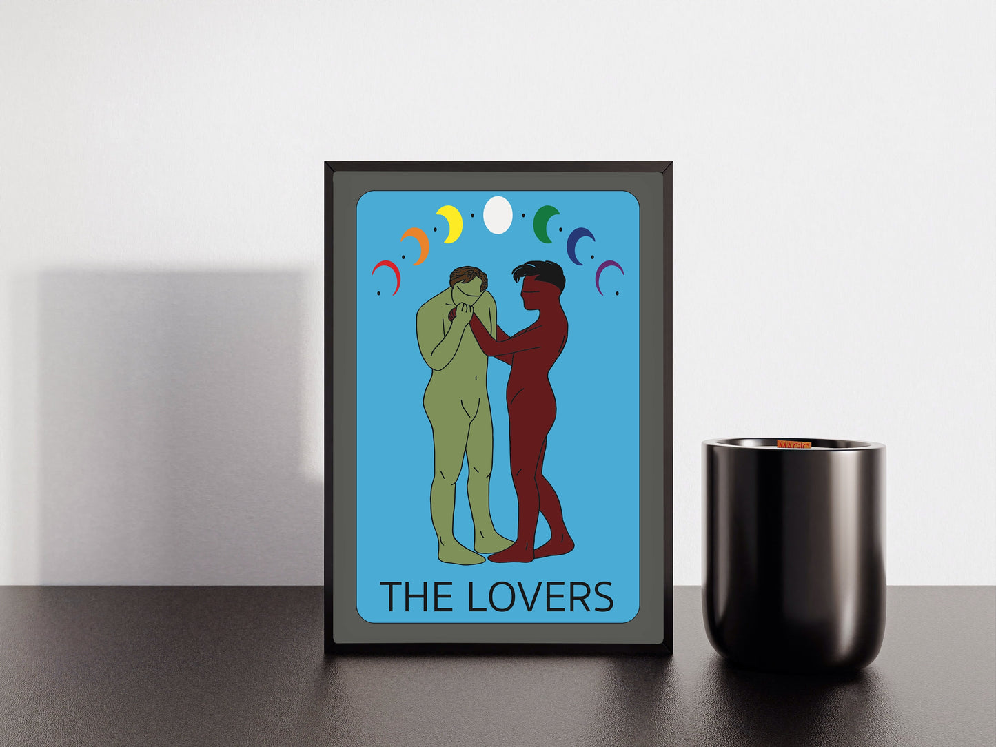 Enchanting Lovers Tarot Card Print - LGBTQ+ Edition